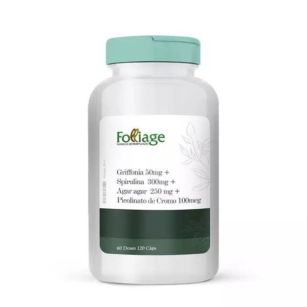 Griffonia + Spirulina + Agar agar + Picolinato de Cromo 120 Cápsulas (60 Doses)